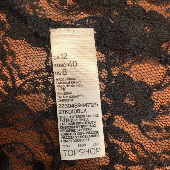 Top Shop Black lace pencil skirt - Picture 6 of 9